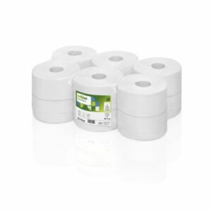 100022 Toiletpapier Satino jumbo tissue 2-laags wit 12  Rollen
